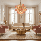 Pomelia Glass Globe Sputnik Chandelier