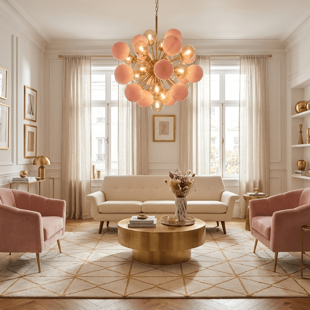 Pomelia Glass Globe Sputnik Chandelier