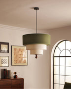 Tiered Fabric Pendant Light