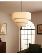 Tiered Fabric Pendant Light