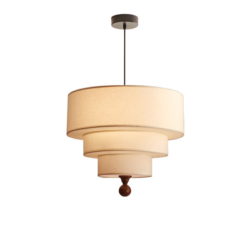 Tiered Fabric Pendant Light