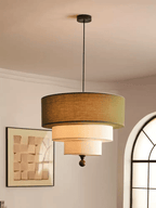 Tiered Fabric Pendant Light