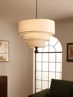 Tiered Fabric Pendant Light