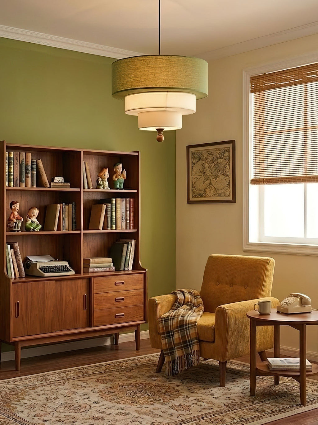 Tiered Fabric Pendant Light