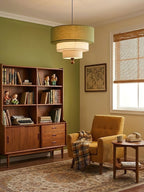 Tiered Fabric Pendant Light