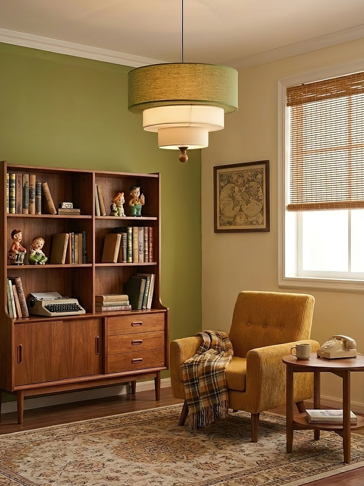Tiered Fabric Pendant Light