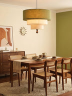 Tiered Fabric Pendant Light