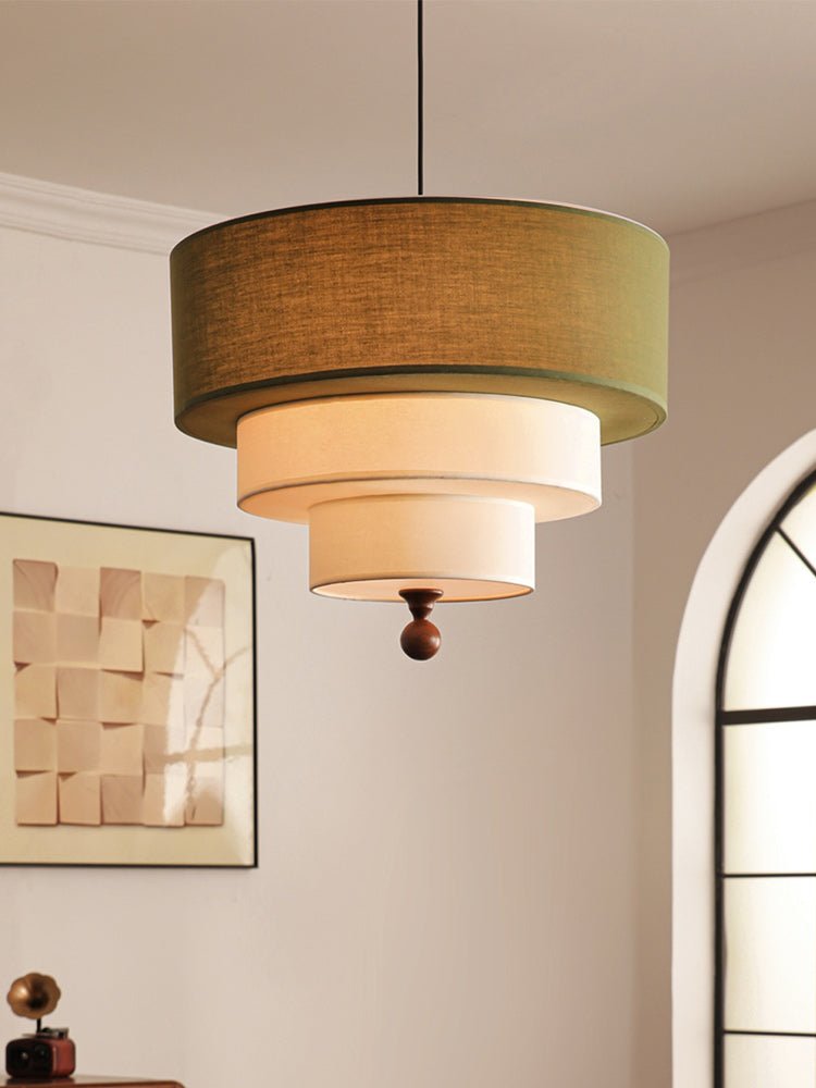 Tiered Fabric Pendant Light