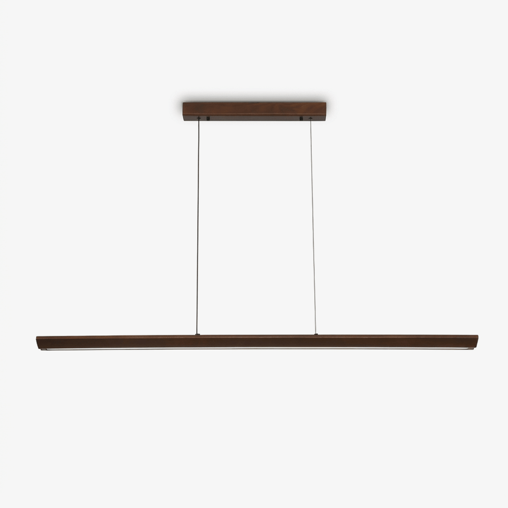 Beveled Wood Linear Pendant Lamp