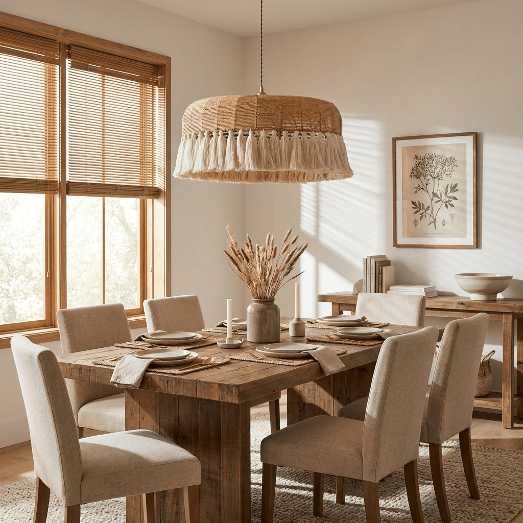 Arlina Jute Fringe Pendant Light