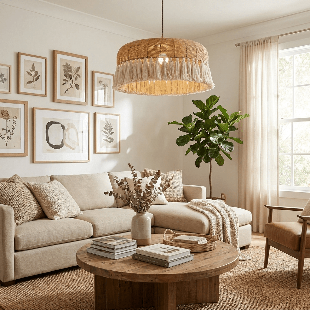 Arlina Jute Fringe Pendant Light