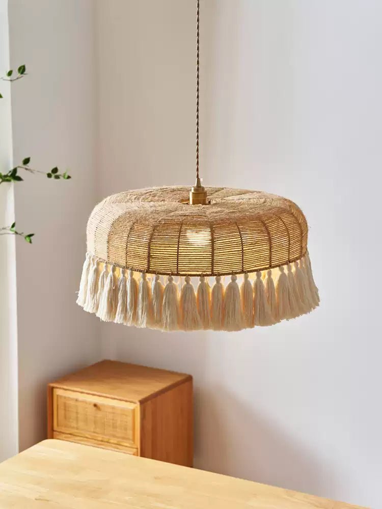Arlina Jute Fringe Pendant Light