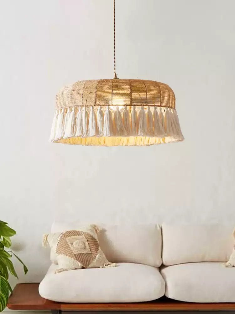 Arlina Jute Fringe Pendant Light