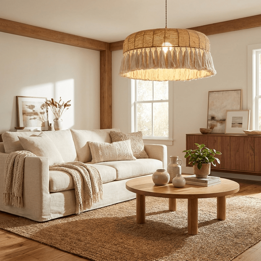 Arlina Jute Fringe Pendant Light