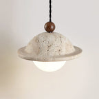 Travertine Saucer Pendant Light