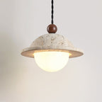 Travertine Saucer Pendant Light