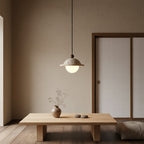 Travertine Saucer Pendant Light