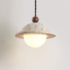 Travertine Saucer Pendant Light
