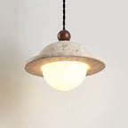 Travertine Saucer Pendant Light