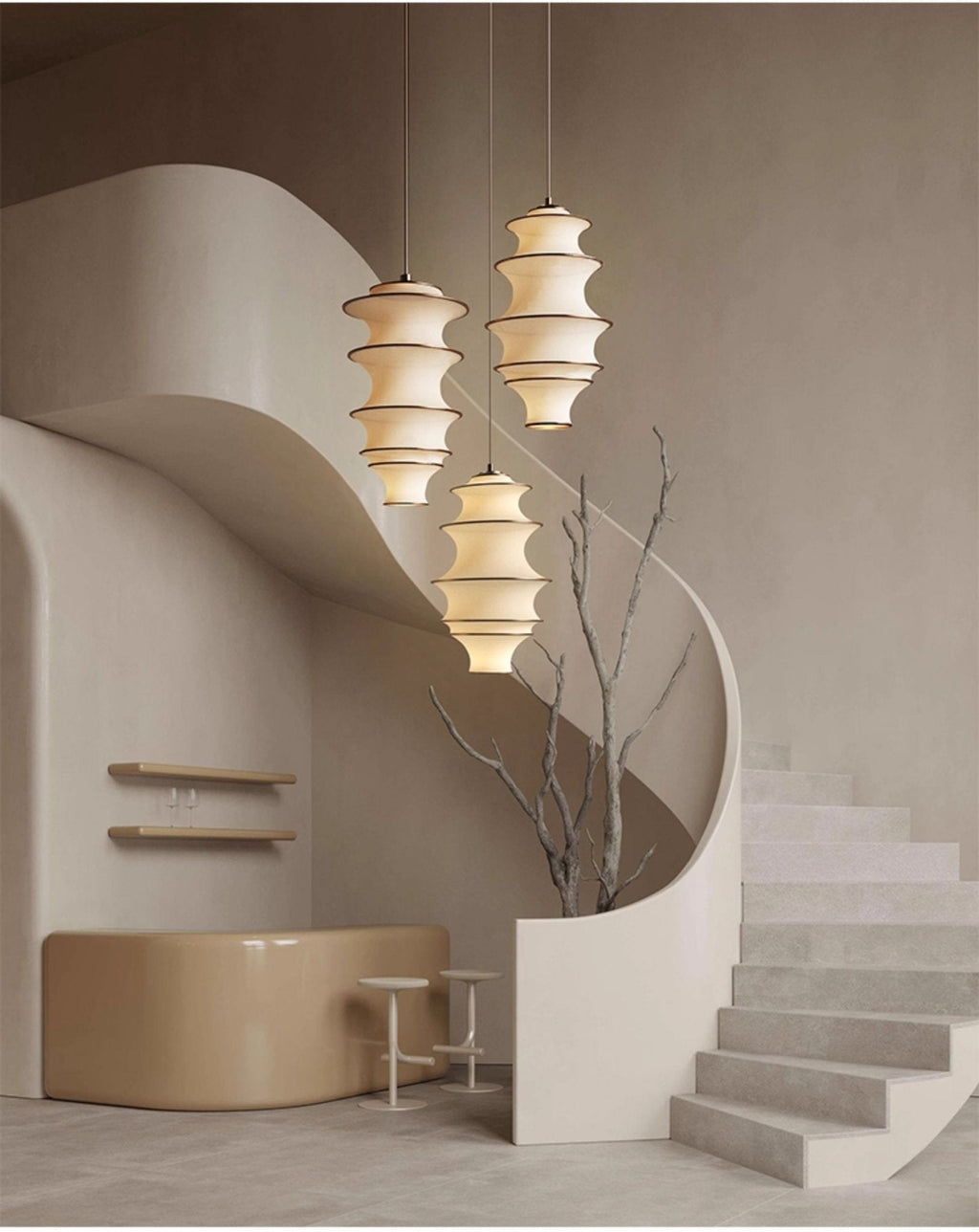 Tiered Wave Pendant Light