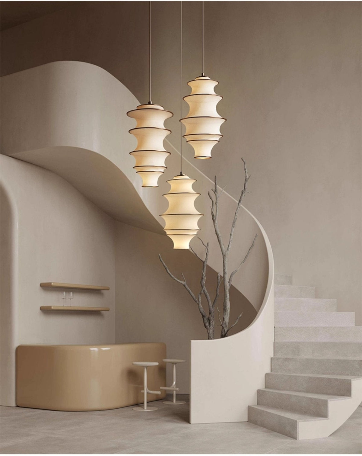 Tiered Wave Pendant Light