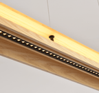 Two Tier Wood Linear Pendant Light