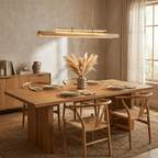 Two Tier Wood Linear Pendant Light
