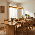 Two Tier Wood Linear Pendant Light