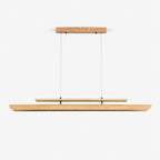 Two Tier Wood Linear Pendant Light