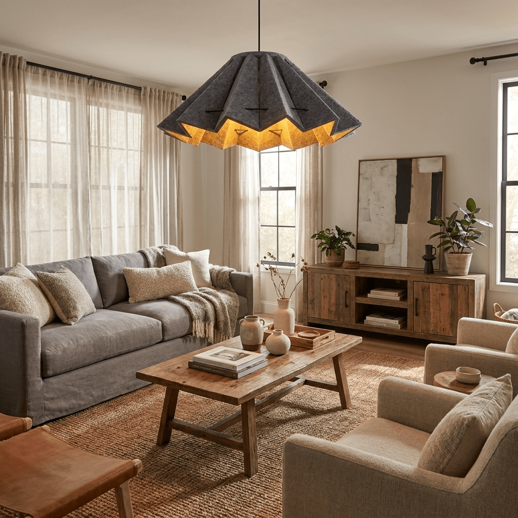 Fold Acoustic Felt Pleated Pendant Lamp