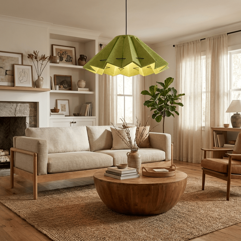 Fold Acoustic Felt Pleated Pendant Lamp
