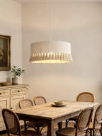 Cotton Fringe Drum Pendant Lamp