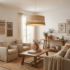 Cotton Fringe Drum Pendant Lamp