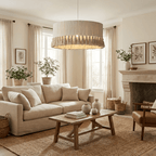 Cotton Fringe Drum Pendant Lamp