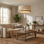 Cotton Fringe Drum Pendant Lamp