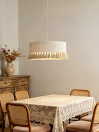 Cotton Fringe Drum Pendant Lamp
