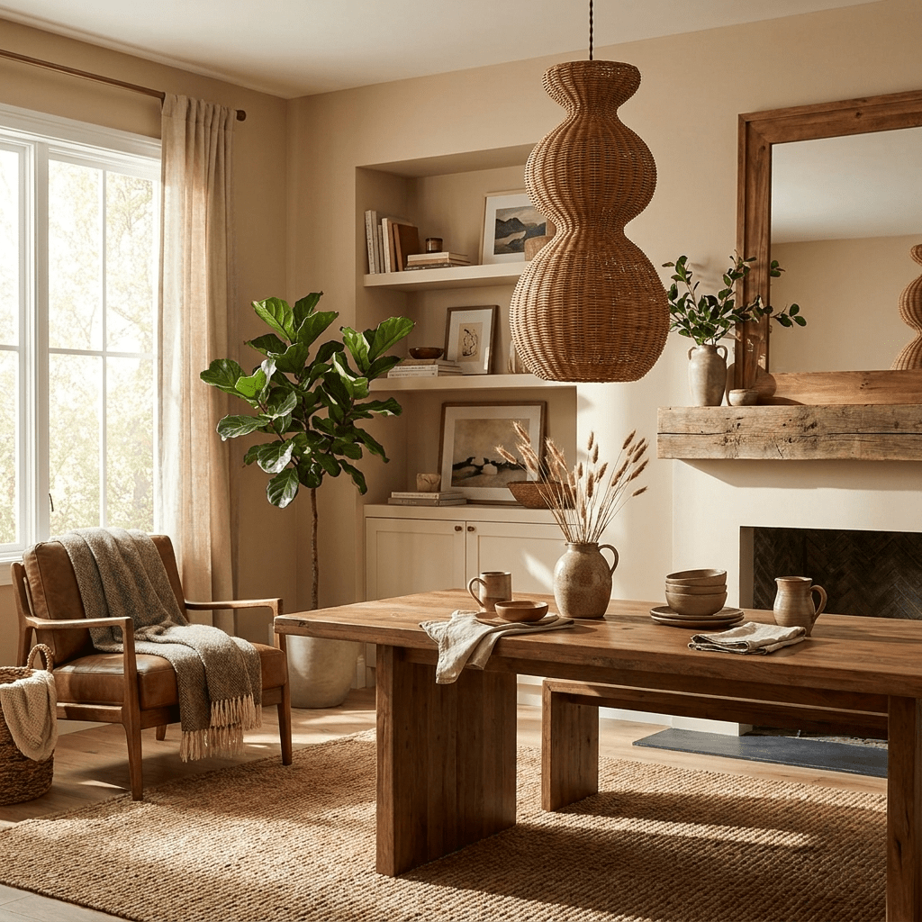 Virelle Gourd Rattan Pendant Light