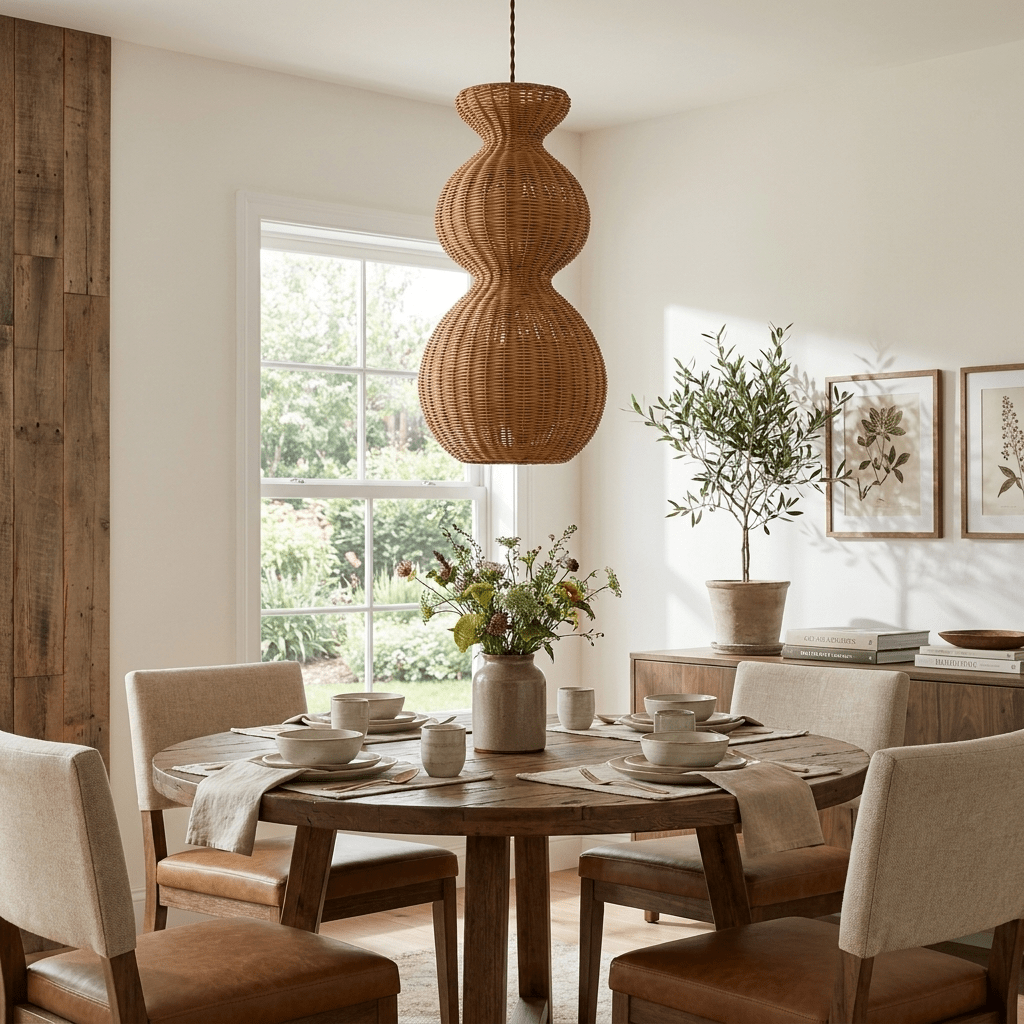 Virelle Gourd Rattan Pendant Light