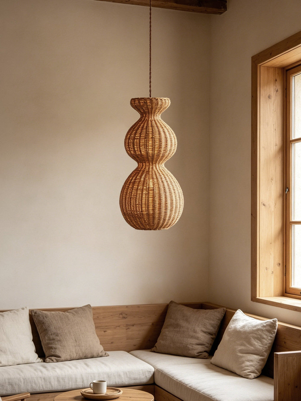 Virelle Gourd Rattan Pendant Light