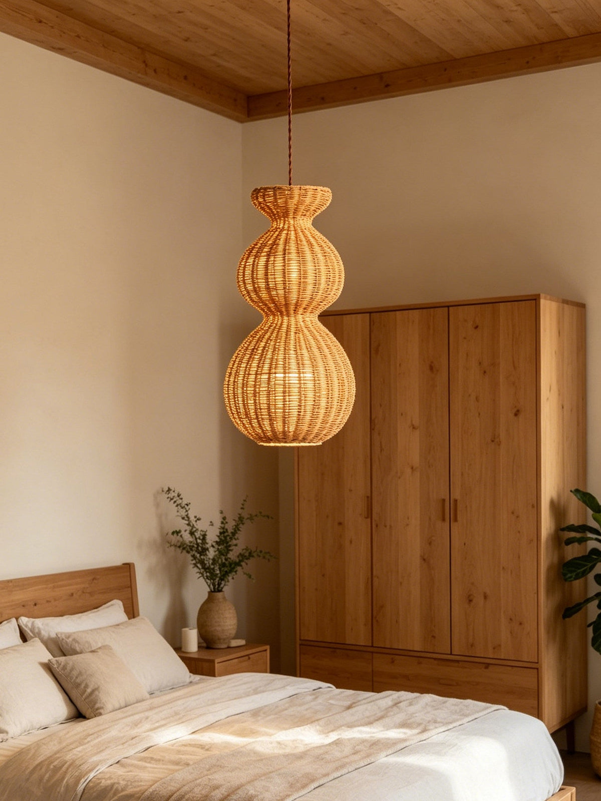 Virelle Gourd Rattan Pendant Light