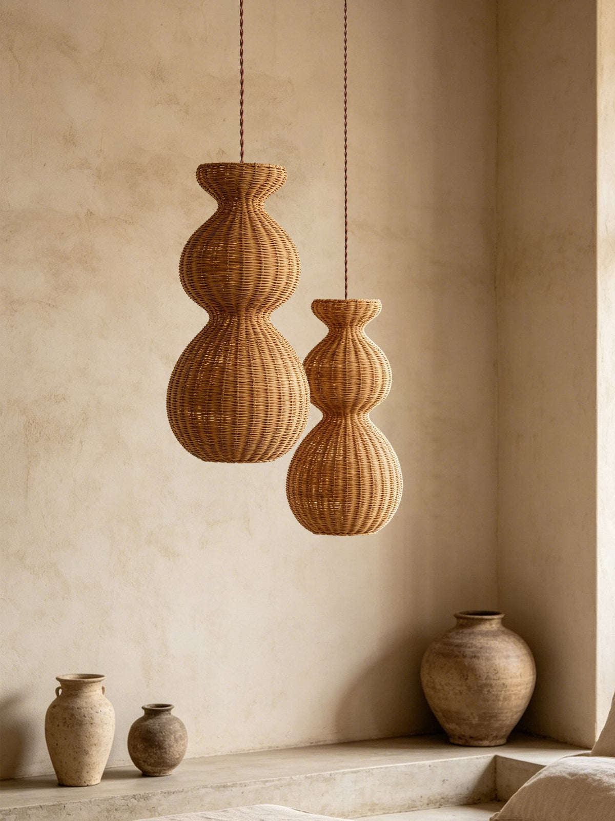 Virelle Gourd Rattan Pendant Light