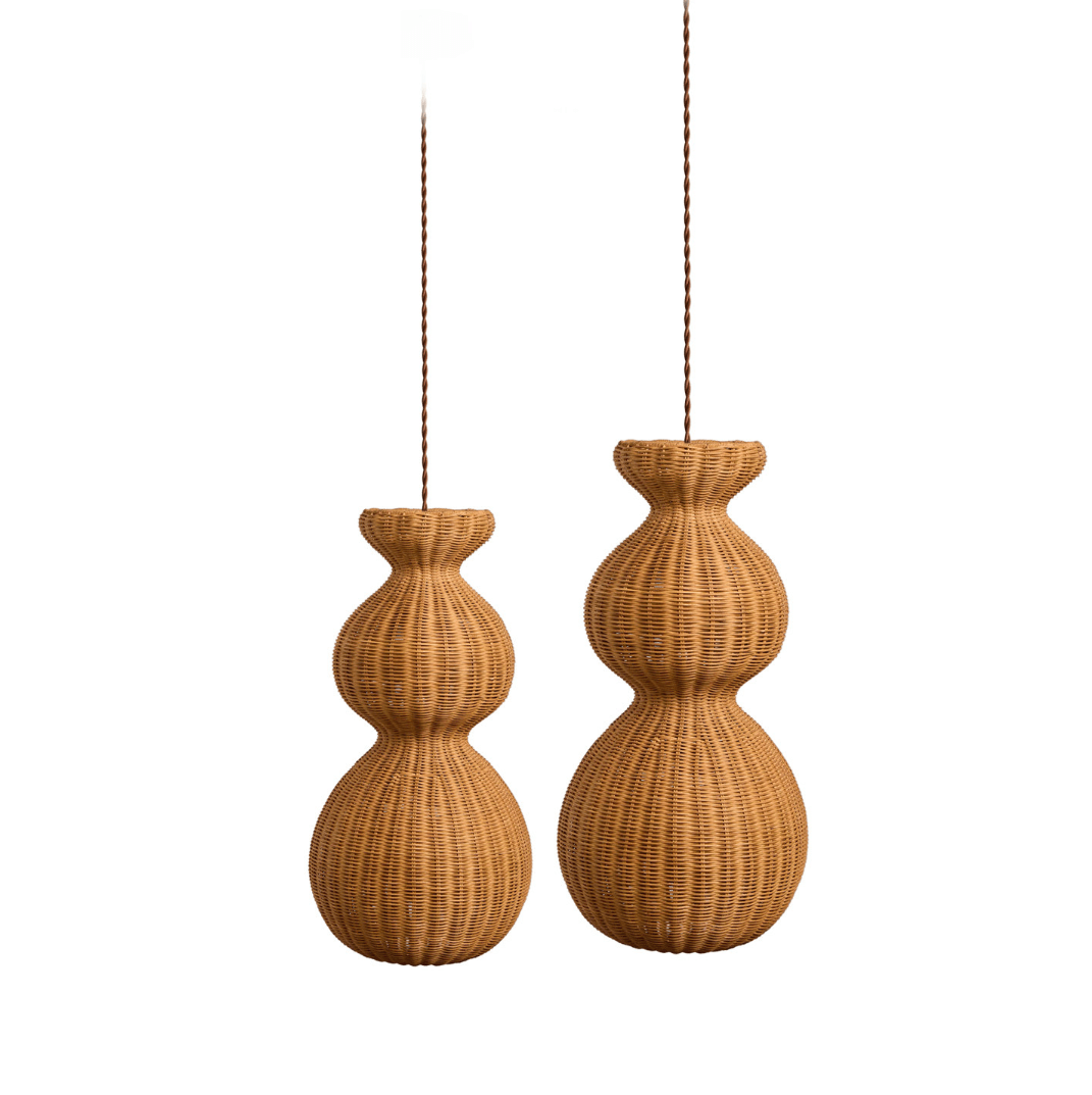 Virelle Gourd Rattan Pendant Light