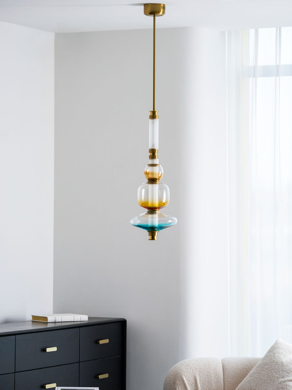 Glass Bead Linear Pendant Light