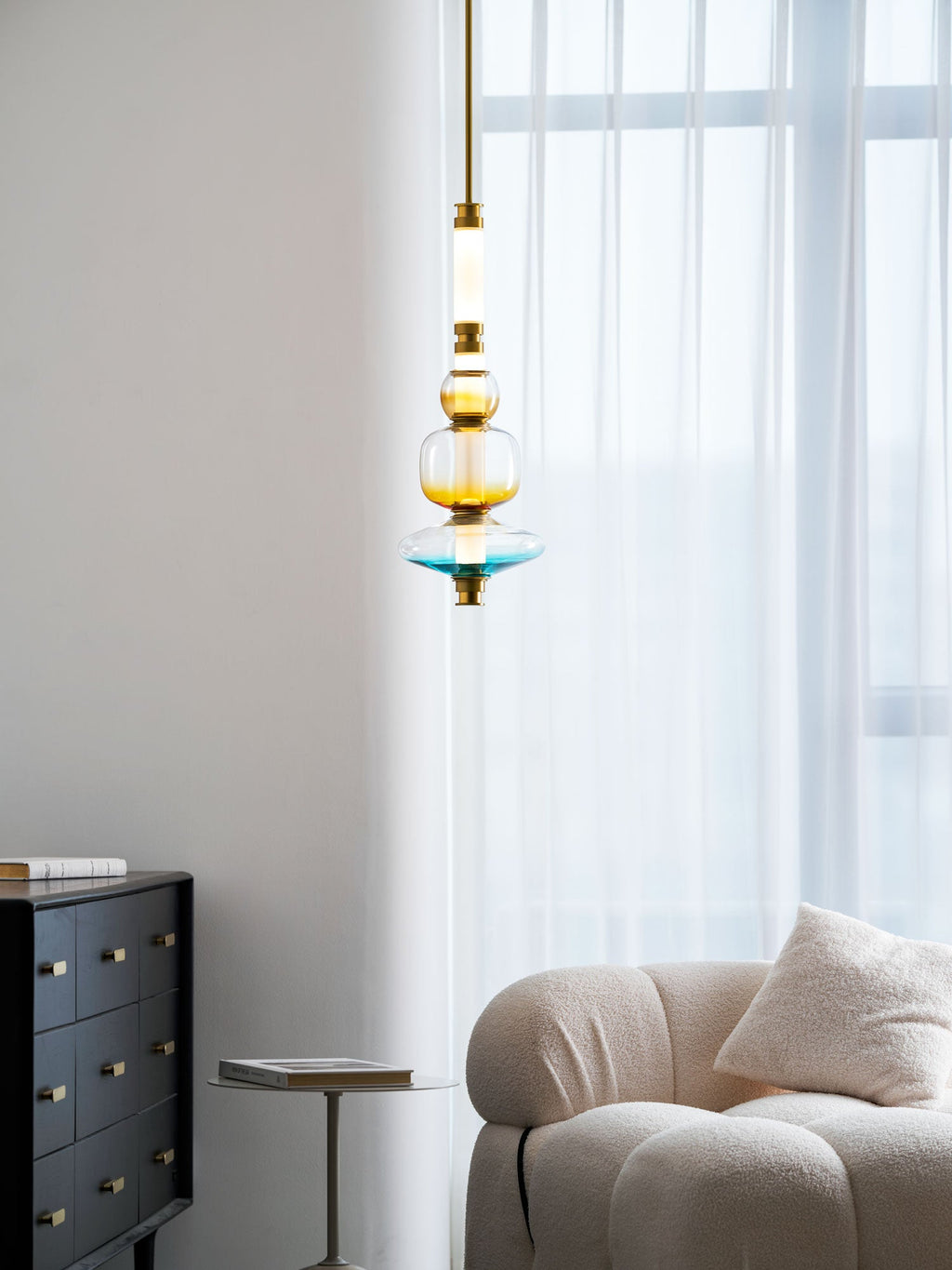 Glass Bead Linear Pendant Light