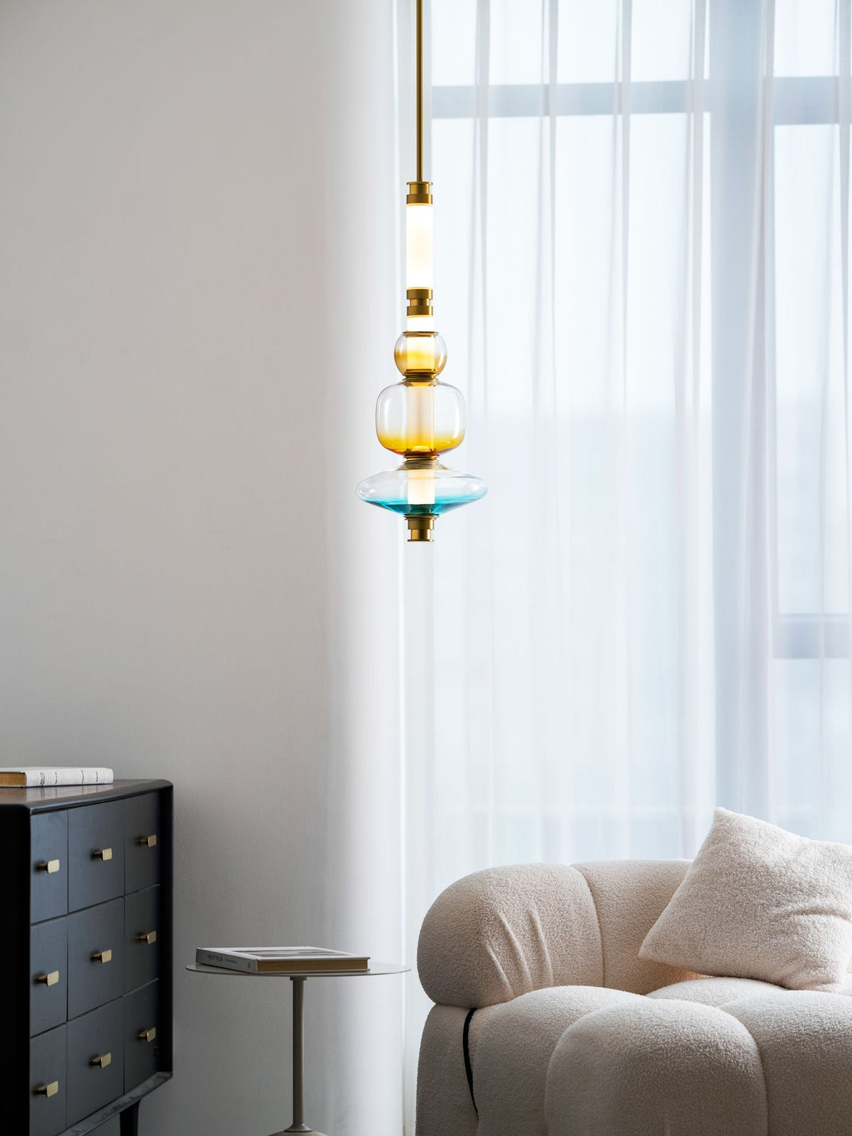 Glass Bead Linear Pendant Light