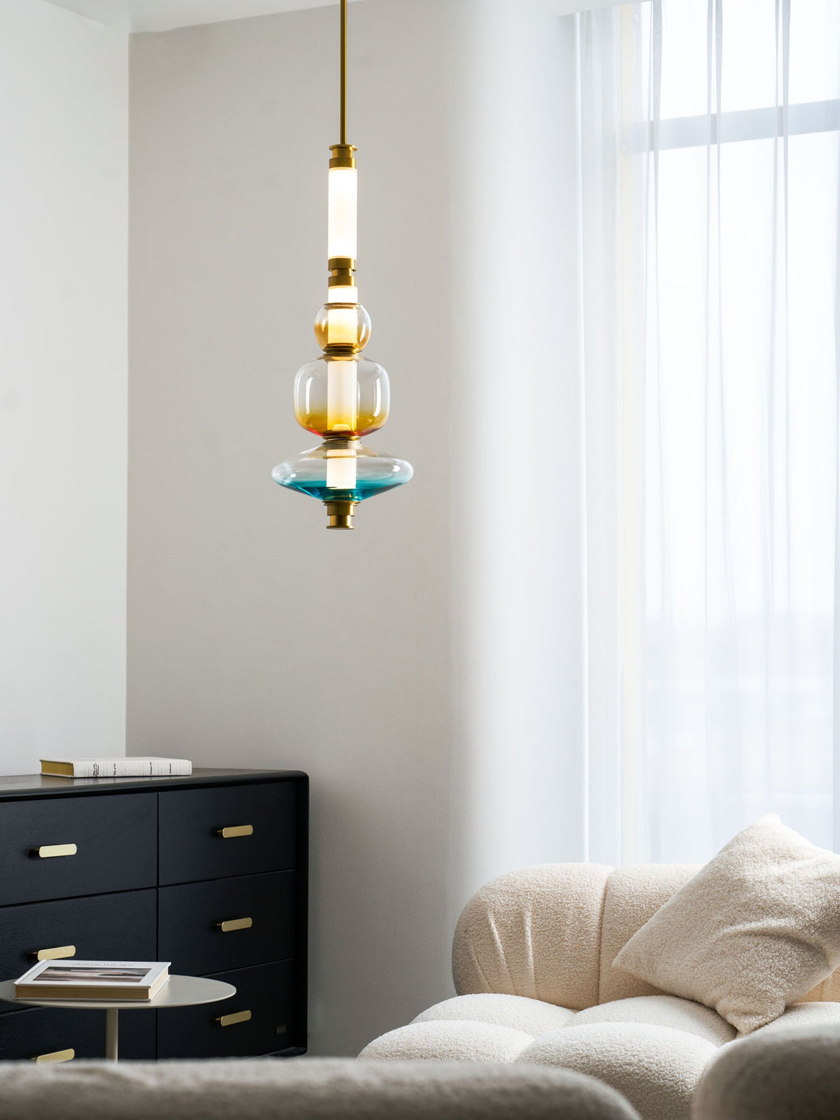 Glass Bead Linear Pendant Light