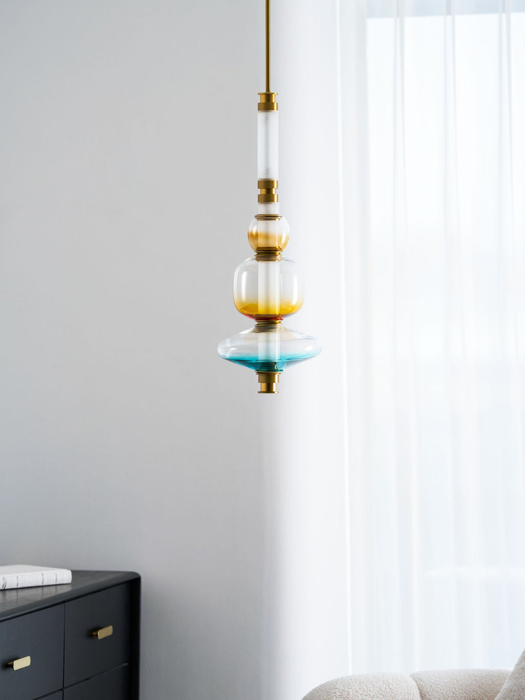 Glass Bead Linear Pendant Light