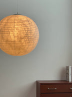 Lunara Mulberry Silk Globe Pendant Light
