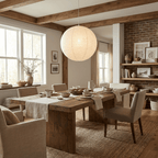 Lunara Mulberry Silk Globe Pendant Light
