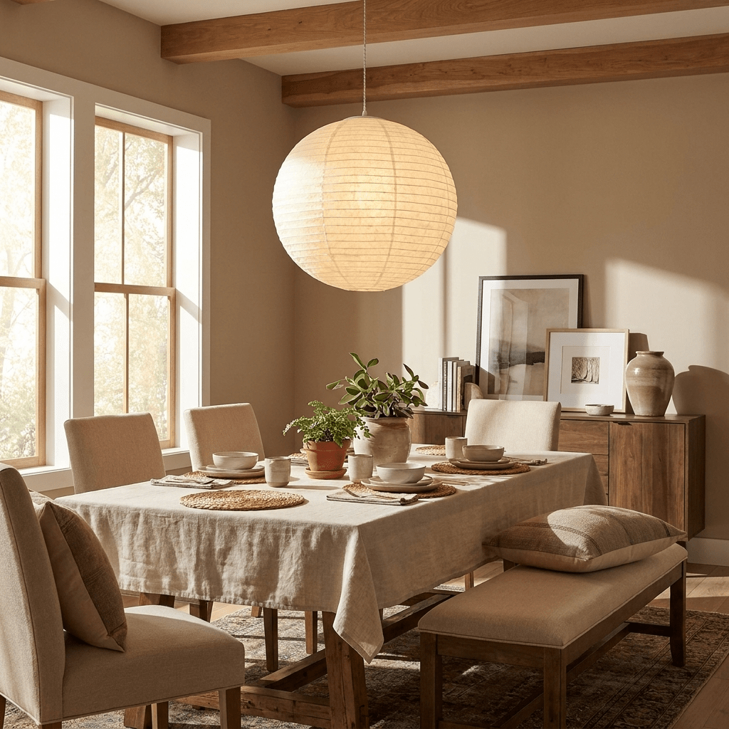 Lunara Mulberry Silk Globe Pendant Light